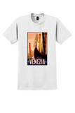 Venezia T-Shirt - Vintage Italian Travel Poster - White