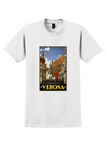 Verona T-Shirt - Vintage Italian Travel Poster - White