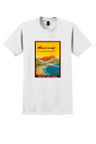 United Air Lines Hawaii T-Shirt - Vintage DC-7 Diamond Head Poster - White