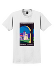 United Air Lines Southern California T-Shirt - Vintage Mission Arch Poster - White