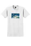Alitalia T-Shirt - Vintage Nonstop to Italy 747 Sticker - White