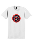 American Overseas Airlines T-Shirt - Vintage AA System Roundel Sticker - White