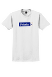 Ansett Australia T-Shirt - Vintage Priority Baggage Tag Sticker - White