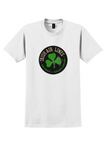 Aer Lingus T-Shirt - Vintage Irish Air Lines Shamrock Bag Sticker - White