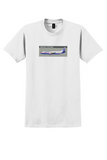 Boeing 737-400 T-Shirt - Vintage Profile Bag Sticker - White