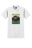Cardiff and Peacock Airlines T-Shirt - Vintage San Joaquin Valley Bag Sticker - White