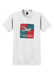 Colonial Airlines T-Shirt - Vintage Starry Skies Airliner Bag Sticker - White