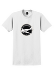 DC-3 Dakota T-Shirt - Vintage Black Roundel Aircraft Sticker - White