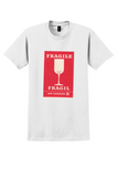 Air Canada T-Shirt - Vintage Fragile Fragil Wine Glass Label - White
