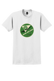 Aer Lingus T-Shirt - Vintage Irish Air Lines Shamrock Bag Sticker - White