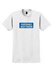 Pacific Western Airlines T-Shirt - Vintage Perishable Keep Frozen Label - White