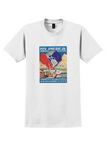 Pan American Airways T-Shirt - Vintage Americas System Bag Sticker - White