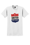 United Air Lines T-Shirt - Vintage Star Shield Bag Sticker - White
