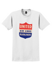 United Air Lines T-Shirt - Vintage Mainliners Shield Bag Sticker - White