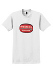 Western Airlines T-Shirt - Vintage Red Oval Headdress Bag Sticker - White