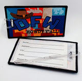 Howdy Y'ALL - DFW - Embroidered Bag Tag