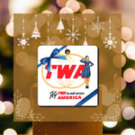 Fly TWA Petty Girl Square Acrylic Ornament