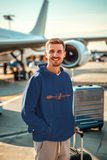 Braniff Airlines - THE B LINE Unisex Embroidered Hooded Sweatshirt