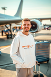 Braniff Airlines - THE B LINE Unisex Embroidered Hooded Sweatshirt