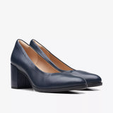 Freva 55 Court Black Leather by Clarks