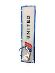 United Airlines Tulip Logo Key Tag white with blue border