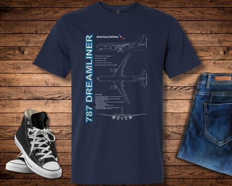 AA 787 Schematic T-Shirt