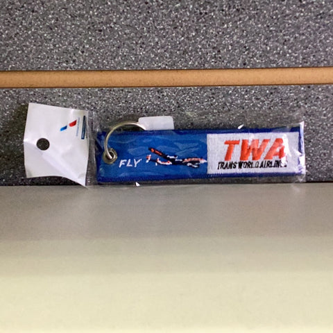 TWA Constellation Key Tag Blue - Embroidered