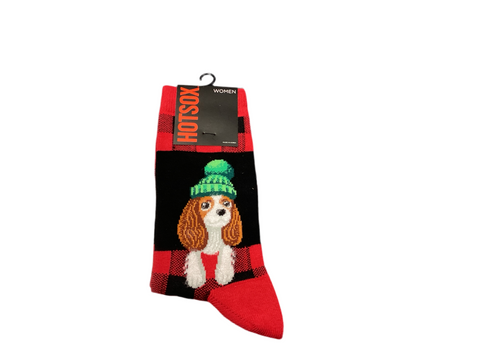 Christmas Socks - Christmas Dog Hot Sox for Women