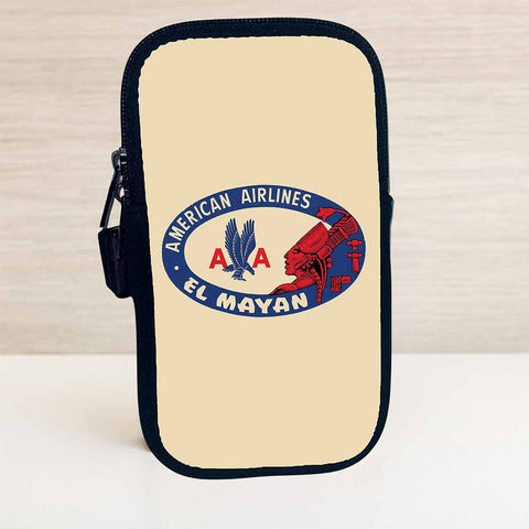 American Airlines El Mayan Bag Sticker Travel Pouch