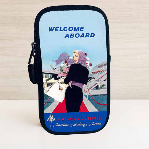 AA Welcome Aboard Vintage Travel Pouch