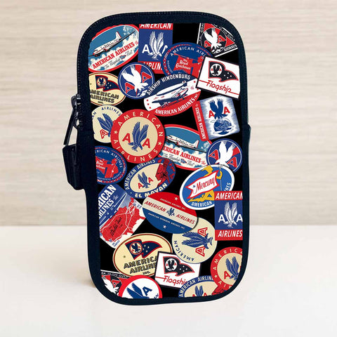 AA Travel Sticker Collage Pouch