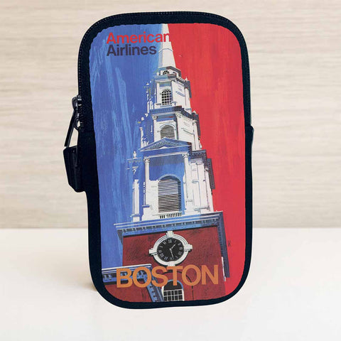 AA Boston Travel Poster Bag Sticker Travel Pouch
