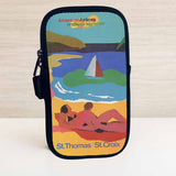 AA St. Thomas/St. Croix Travel Poster Bag Sticker Travel Pouch