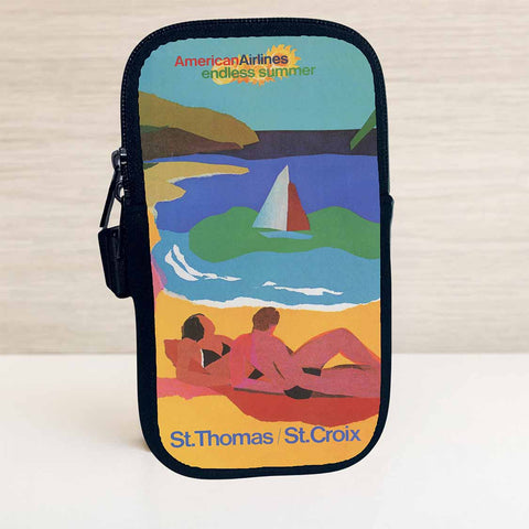 AA St. Thomas/St. Croix Travel Poster Bag Sticker Travel Pouch