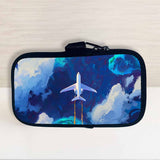 Oil Pastel Plane Travel Pouch