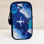 Oil Pastel Plane Travel Pouch