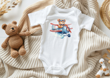 Pyjamas rigolos - Ours en avion
