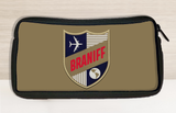 Braniff International 1950, pochette de voyage en forme de bouclier, autocollant