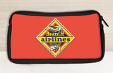 Trousse de voyage autocollante Braniff Airlines (original)