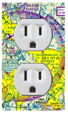 Outlet Wall Plate | Dual or Quad - Sectional Aeronautical Chart