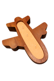 Wooden Airplane Dough Bowl Candle