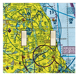 Wall Light Switch Cover | Single or Dual | Toggle or Rocker - Sectional Aeronautical Chart