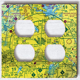 Outlet Wall Plate | Dual or Quad - Sectional Aeronautical Chart