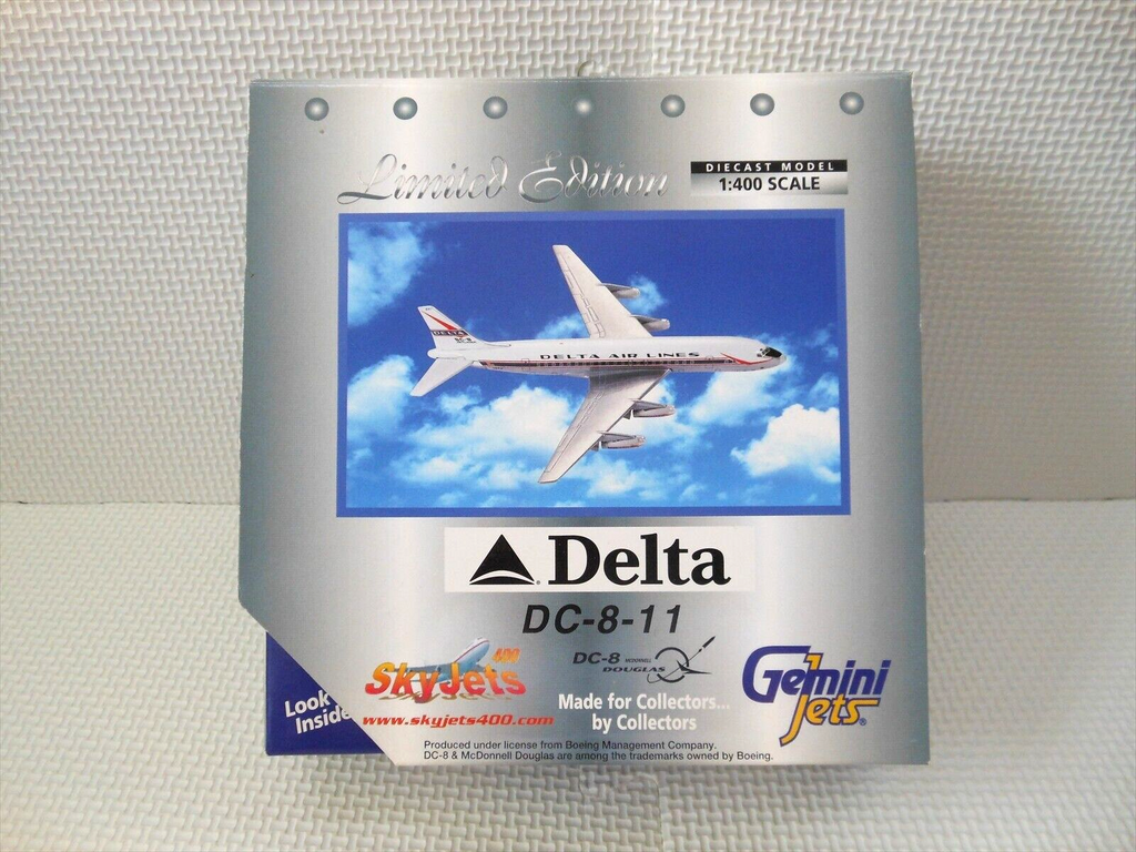 Delta Air Lines DC-8-11 N801E Gemini 1:400 – Airline Employee Shop