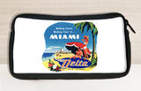 Delta Air Lines Pochette de voyage autocollante vintage Miami
