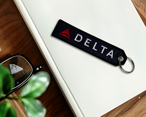 Embroidered Delta Key Tag