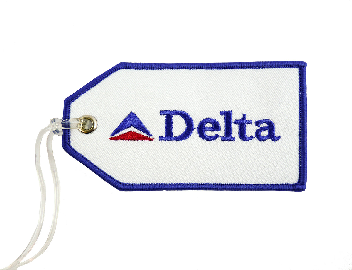 Embroidered Delta Air Lines Retro Bag Tag – Airline Employee Shop