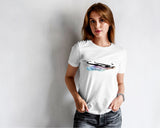 TWA Convair Sketch - Unisex Softstyle Black T-Shirt