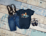 Body bébé motif peinture enfant en vol