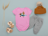 Body bébé motif peinture enfant en vol